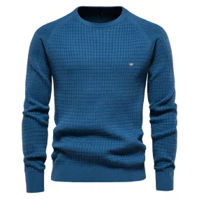 100% Cotton Mens Solid Colour Knitted Jumper