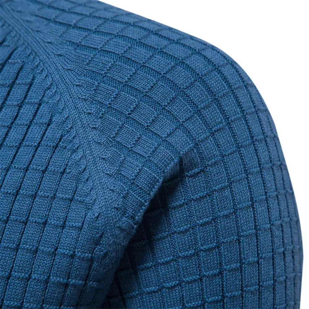 100% Cotton Mens Solid Colour Knitted Jumper