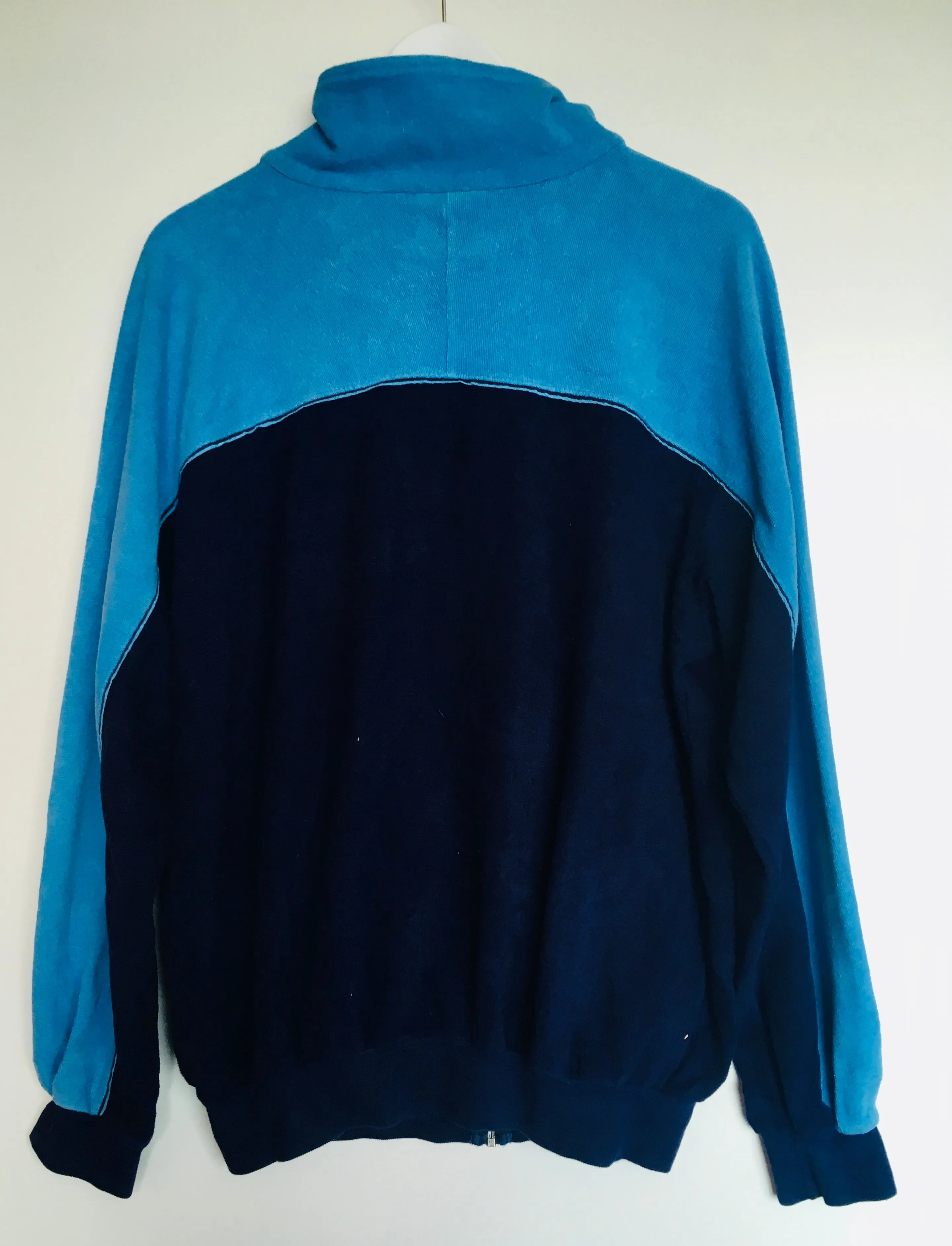 1980s vintage towelling cotton colour block Puma tracksuit jacket XL