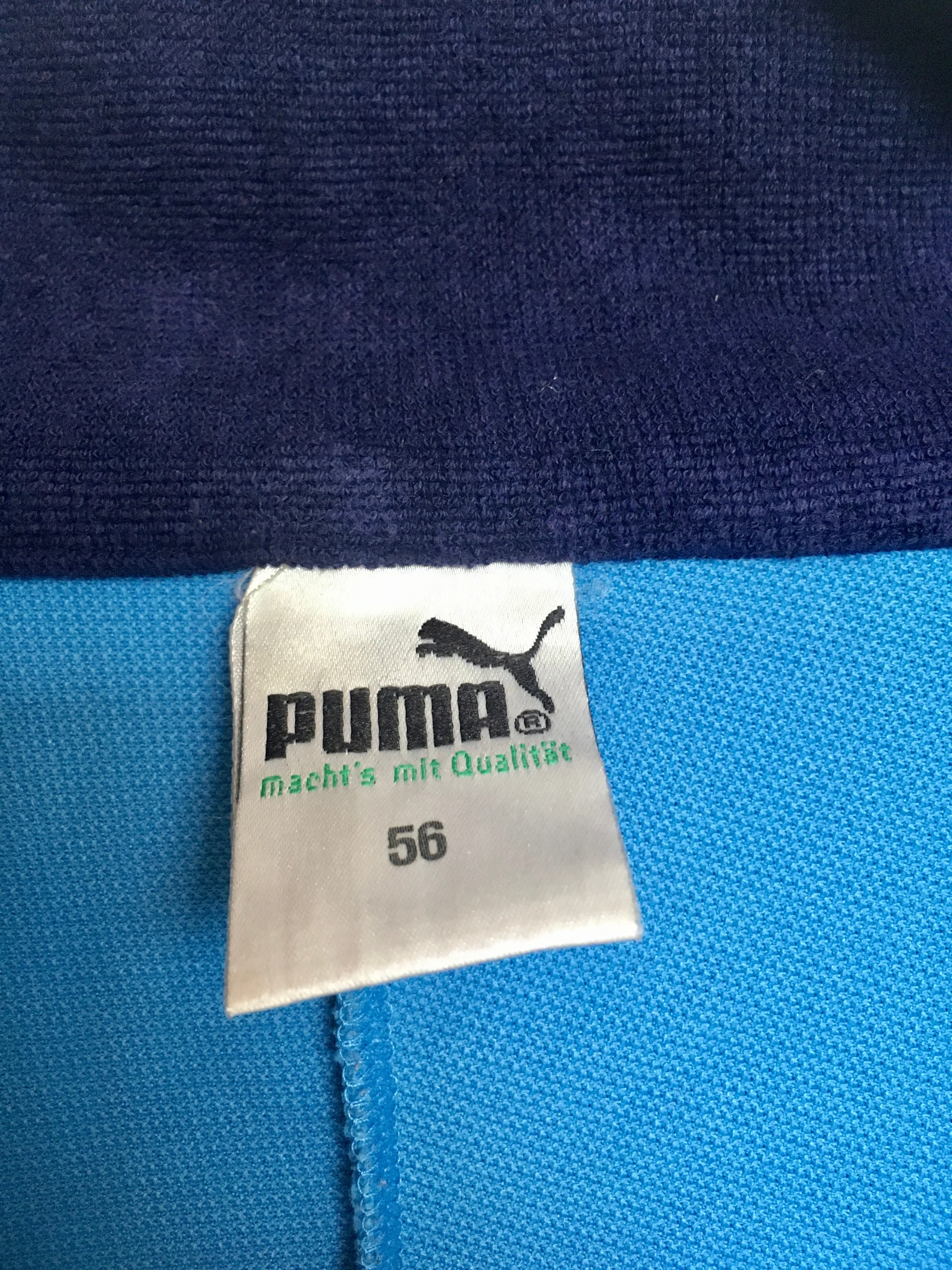 1980s vintage towelling cotton colour block Puma tracksuit jacket XL
