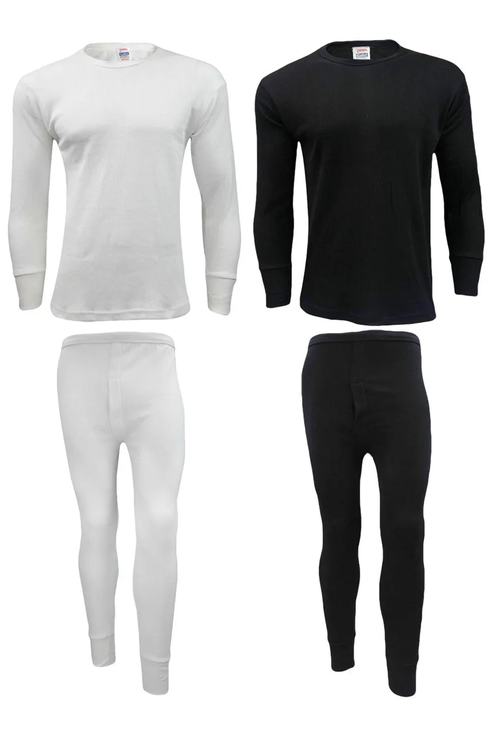 2 Pack Mens Long Johns Thermal Set