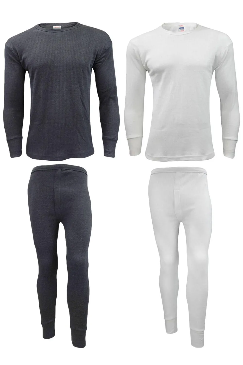 2 Pack Mens Long Johns Thermal Set
