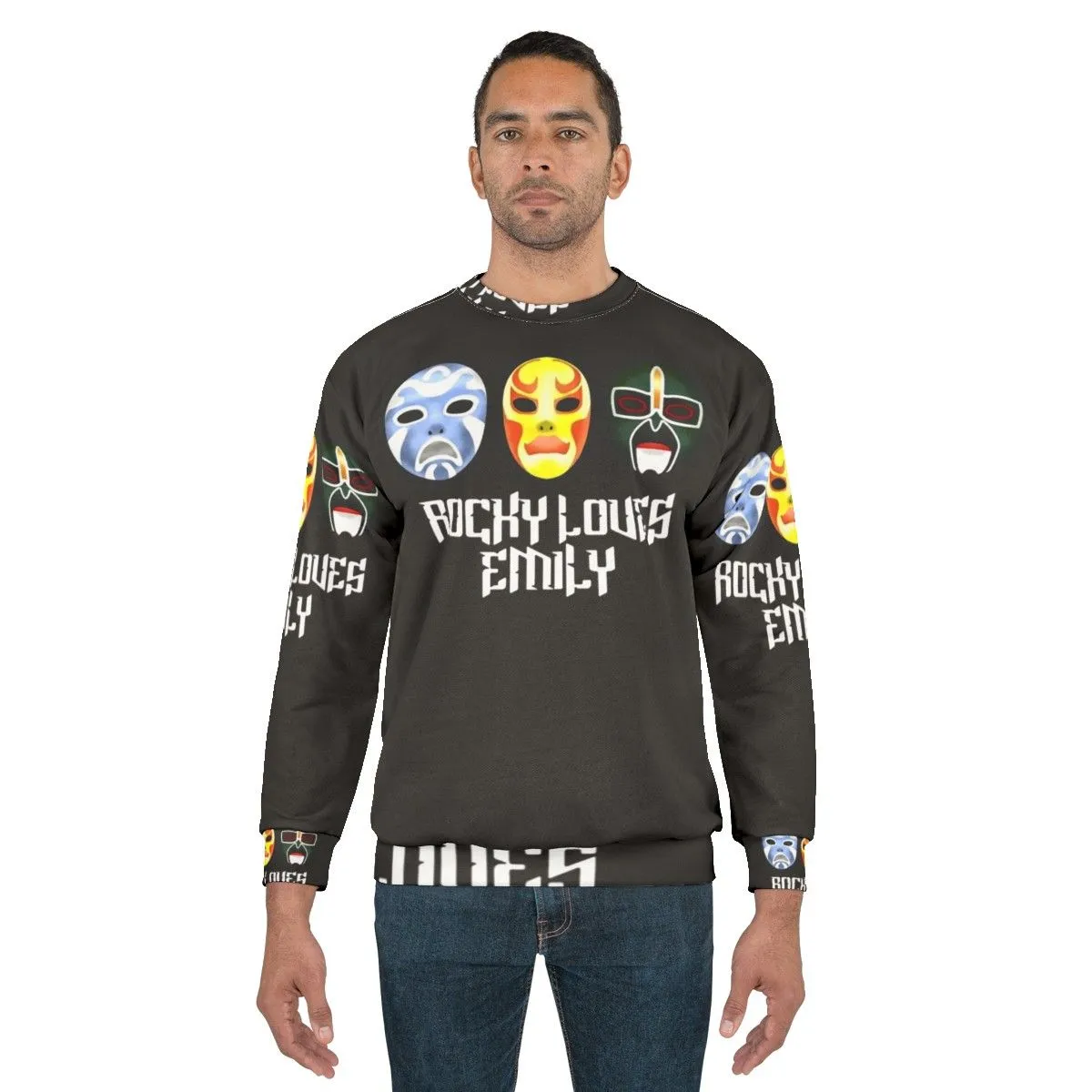3 Ninjas Rocky Loves Emily Masks Graphic Sweatshirt