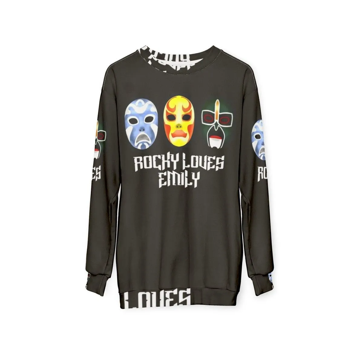 3 Ninjas Rocky Loves Emily Masks Graphic Sweatshirt