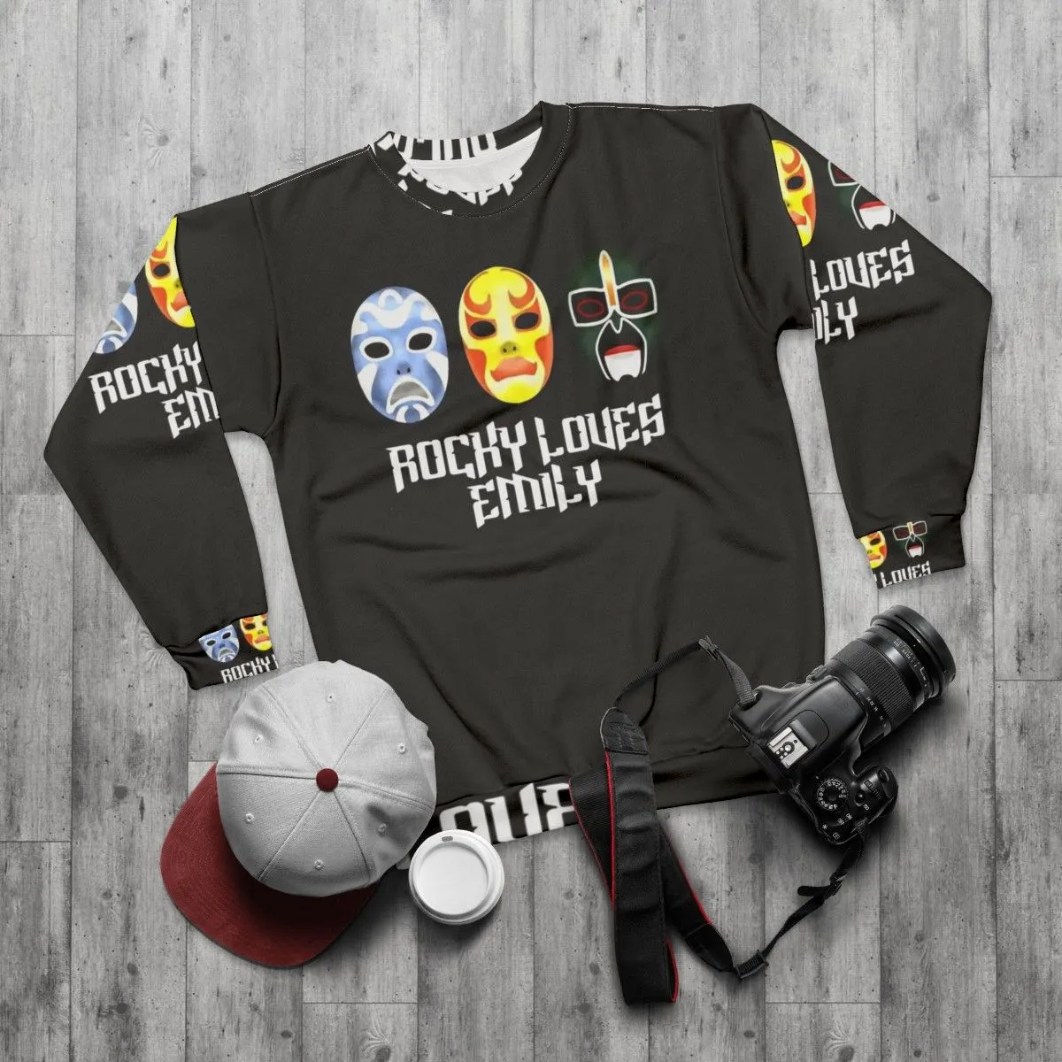 3 Ninjas Rocky Loves Emily Masks Graphic Sweatshirt