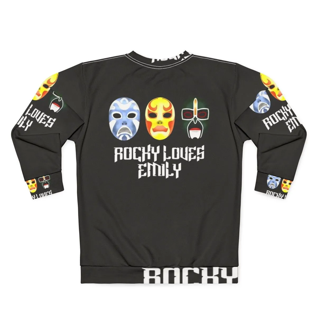 3 Ninjas Rocky Loves Emily Masks Graphic Sweatshirt