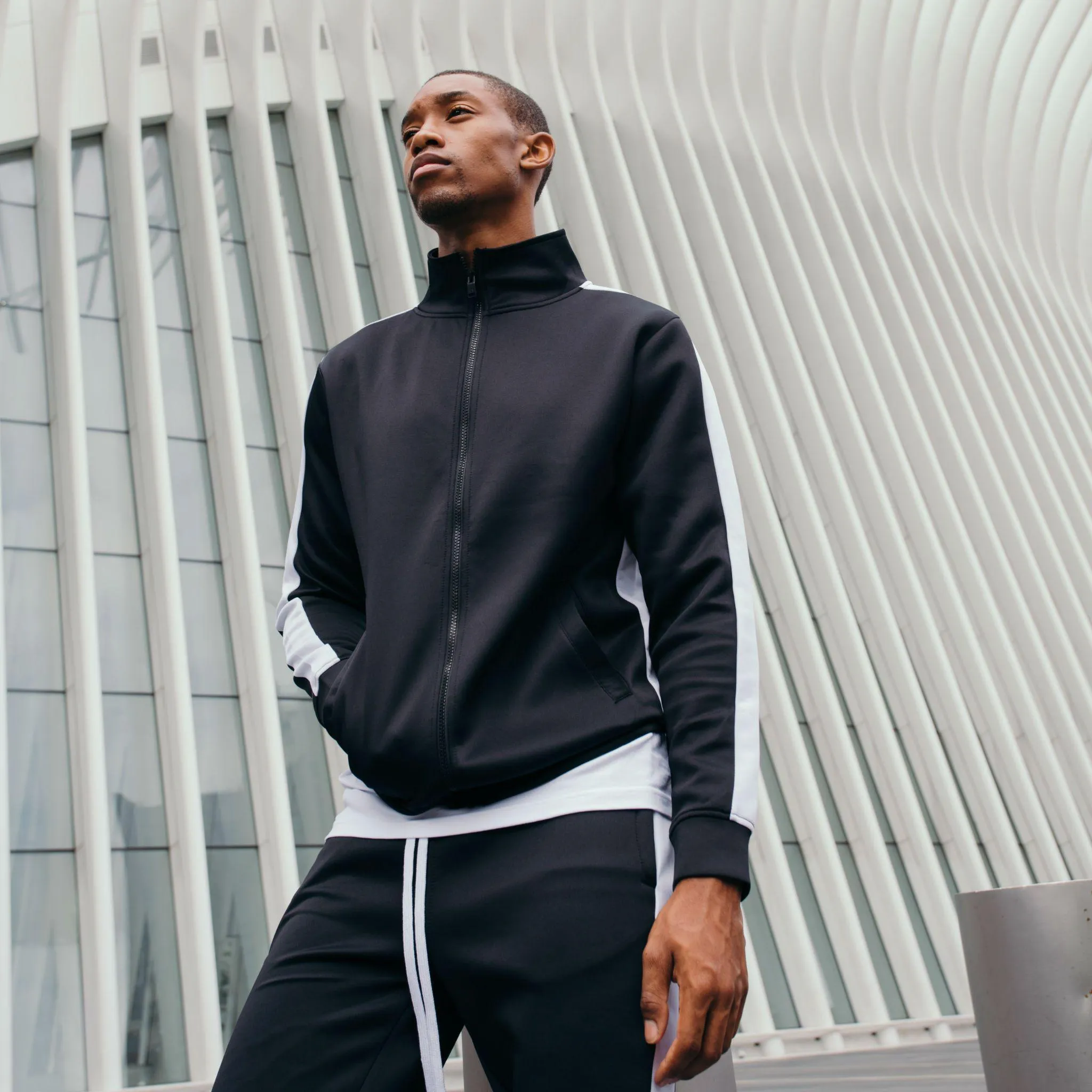 501 Track Jacket - Black/White