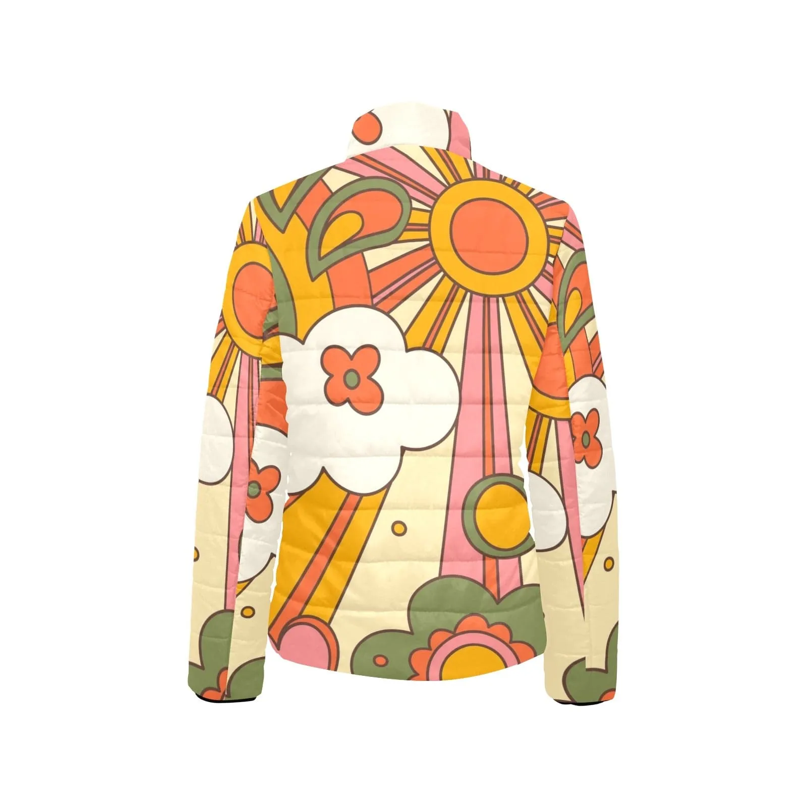 70's Groovy Sun, Retro Women's Bomber Jacket