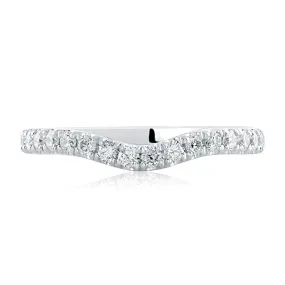 A. Jaffe Contour Diamond Wedding Band in White Gold