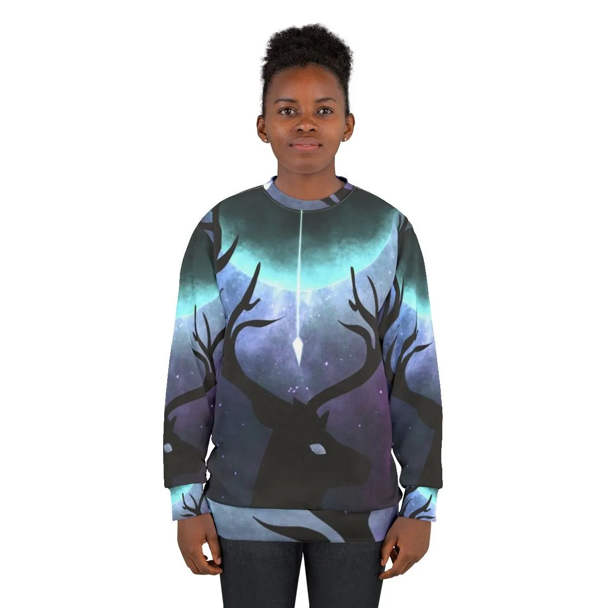Actaeon Illustration Sweatshirt - Artemis Greek Mythology