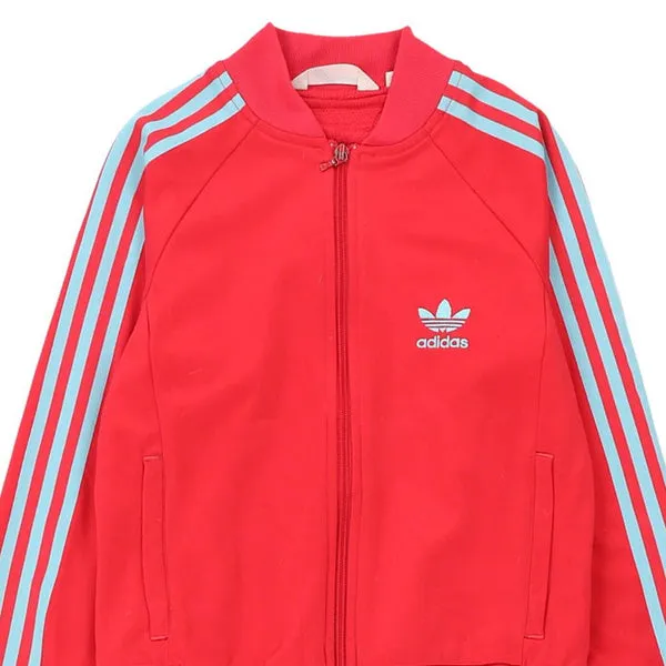 Age 12 Adidas Track Jacket - Medium Red Polyester