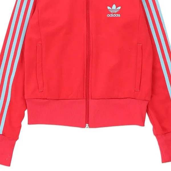 Age 12 Adidas Track Jacket - Medium Red Polyester