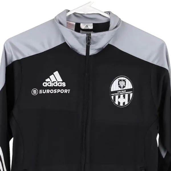 Age 12 Eurosport Lija / Iklin Adidas Football Track Jacket - XL Black Polyester