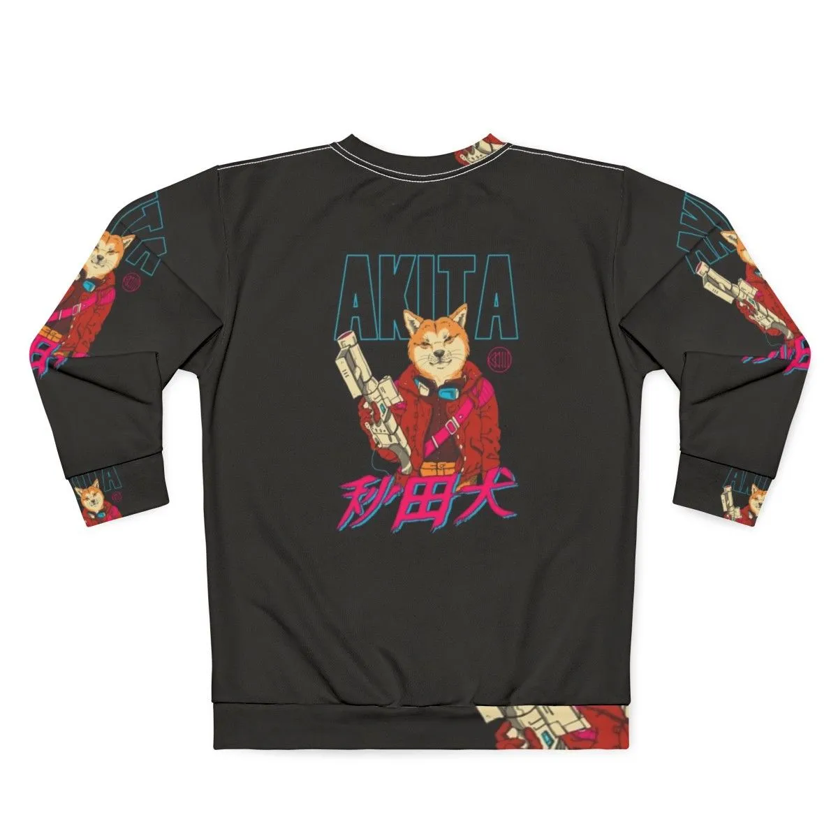 Akita Retrowave Sweatshirt | Synth Wave, Vapor Wave, Cyberpunk