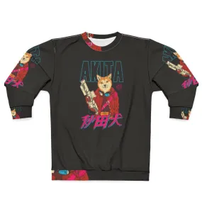 Akita Retrowave Sweatshirt | Synth Wave, Vapor Wave, Cyberpunk