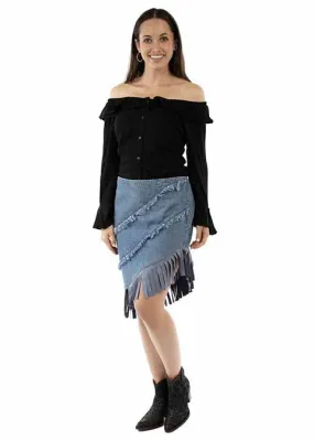 Asymmetrical Fringe Skirt