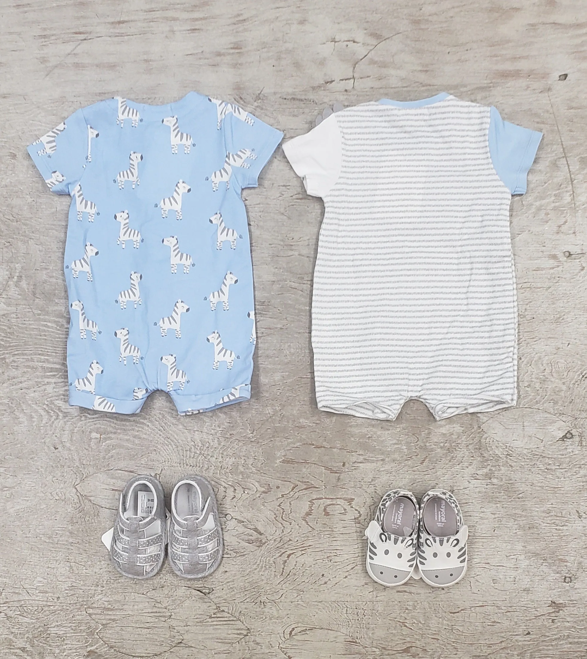 Baby Boy 2 piece shortall set