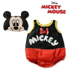 Baby Romper Mickey Mouse Disney Bubble Romper with Hat