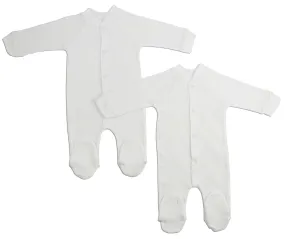 Bambini Interlock White Closed-toe Sleep & Play (Pack of 2)