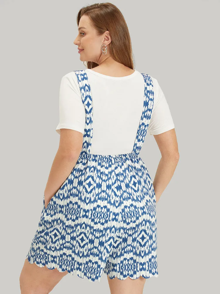 Bandana Print Pocket Overall Cami Jumpsuit