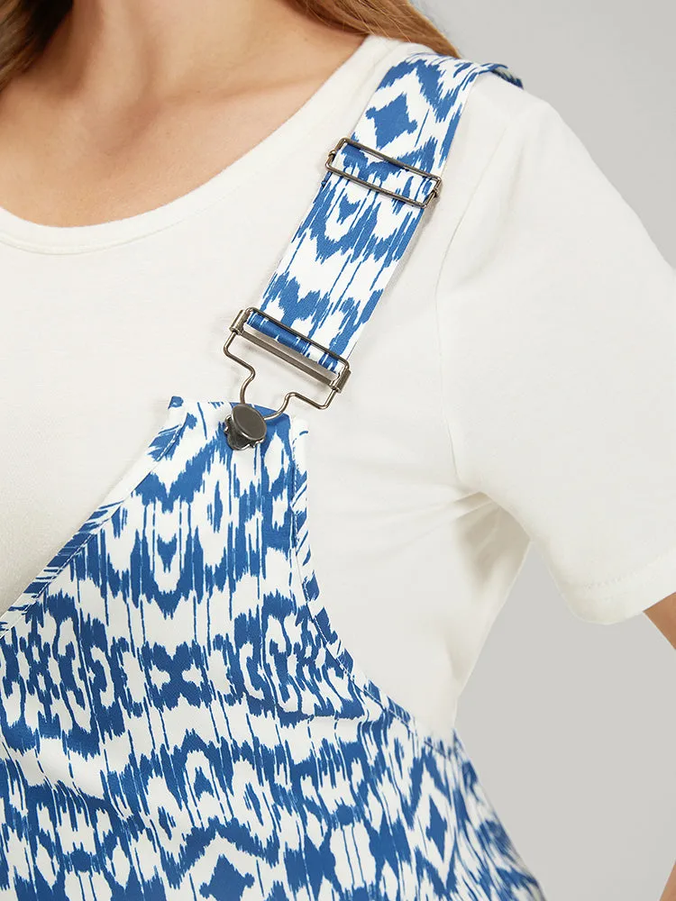 Bandana Print Pocket Overall Cami Jumpsuit