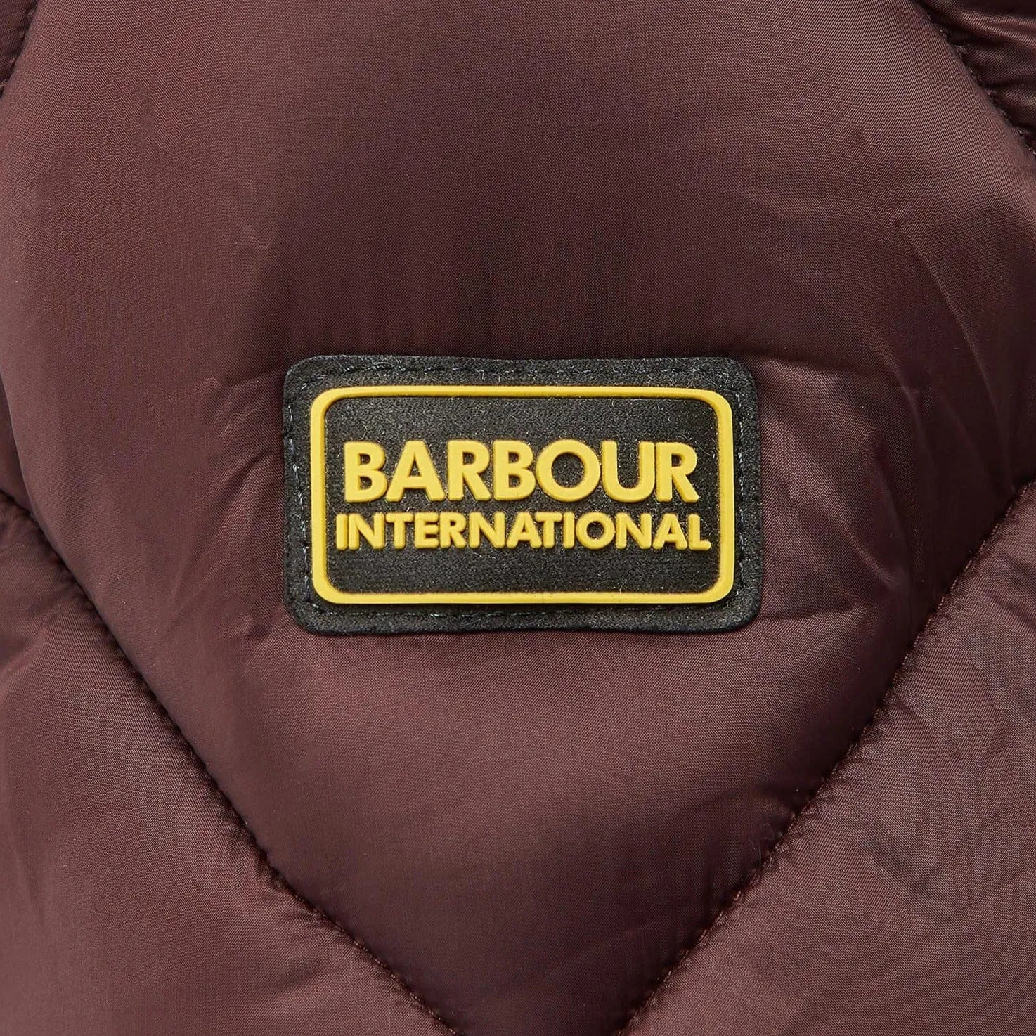 Barbour International Napier Quilted Jacket in Black Cherry