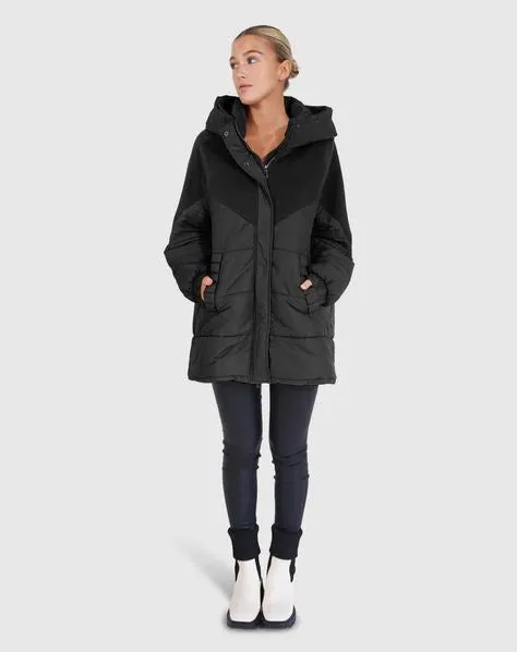 Belle & Bloom Say It Again Quilted Jacket Black