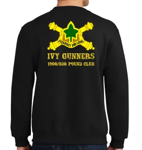 Black 1000# Club 50-50 Blend Crewneck Unisex Sweatshirt. This shirt IS approved for PT.