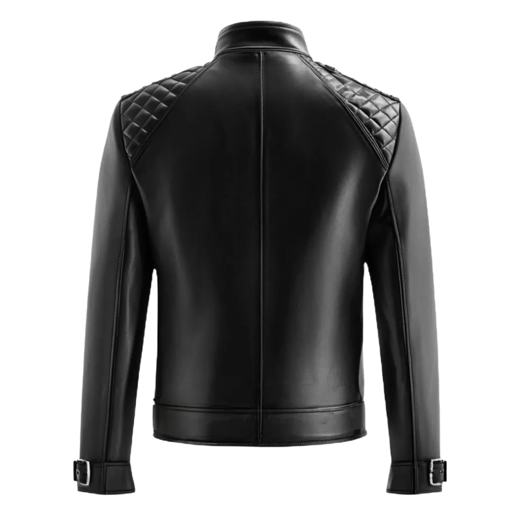 Black Quilted Leather Jacket – Stylish Men’s Leather Jacket | El Zoro