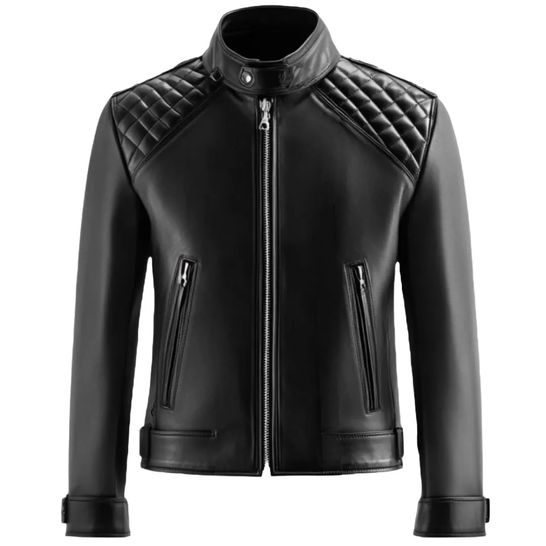 Black Quilted Leather Jacket – Stylish Men’s Leather Jacket | El Zoro
