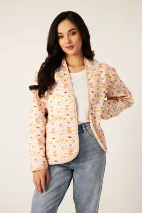Blaire Nude Quilted Jacket