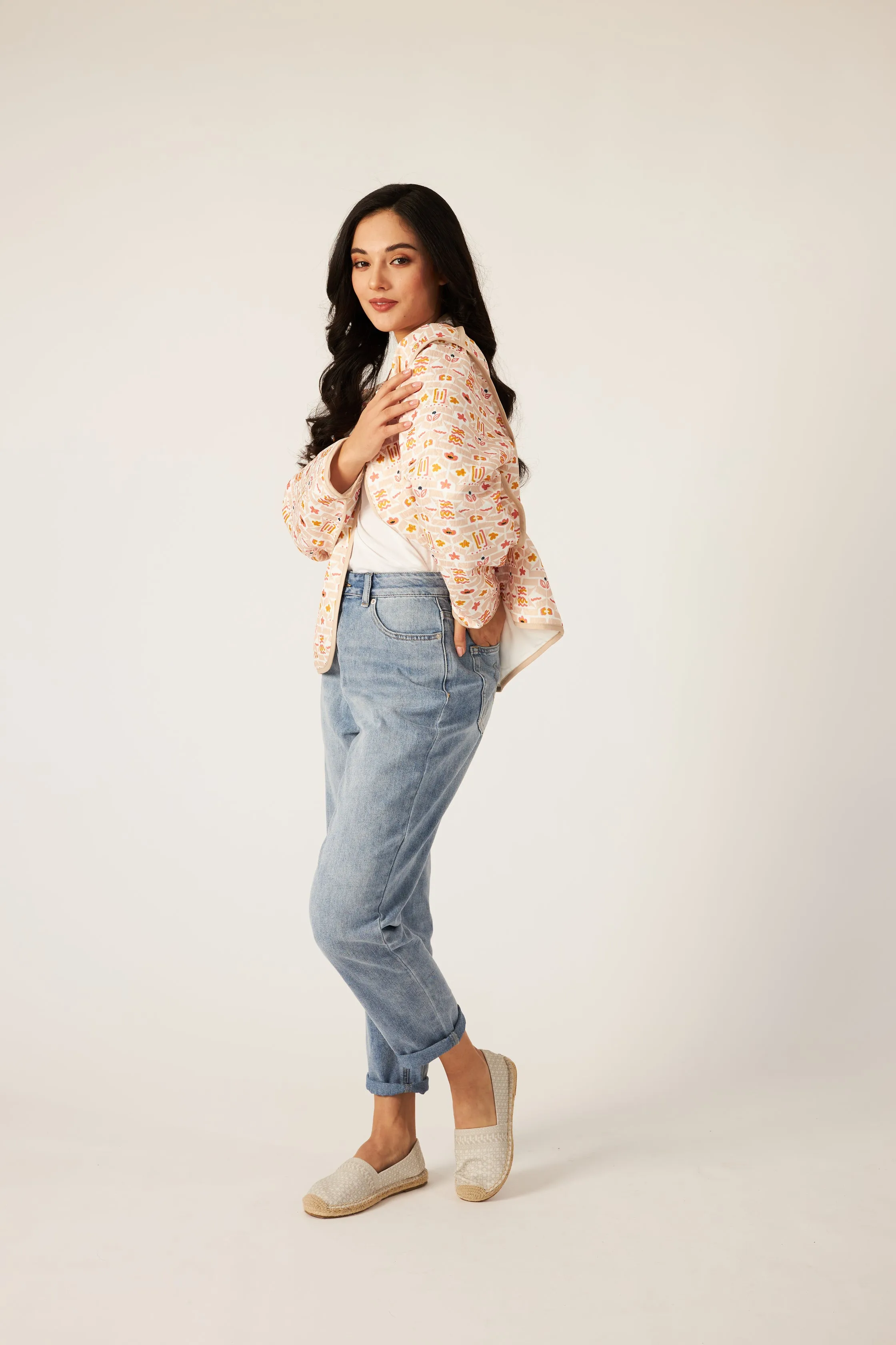 Blaire Nude Quilted Jacket