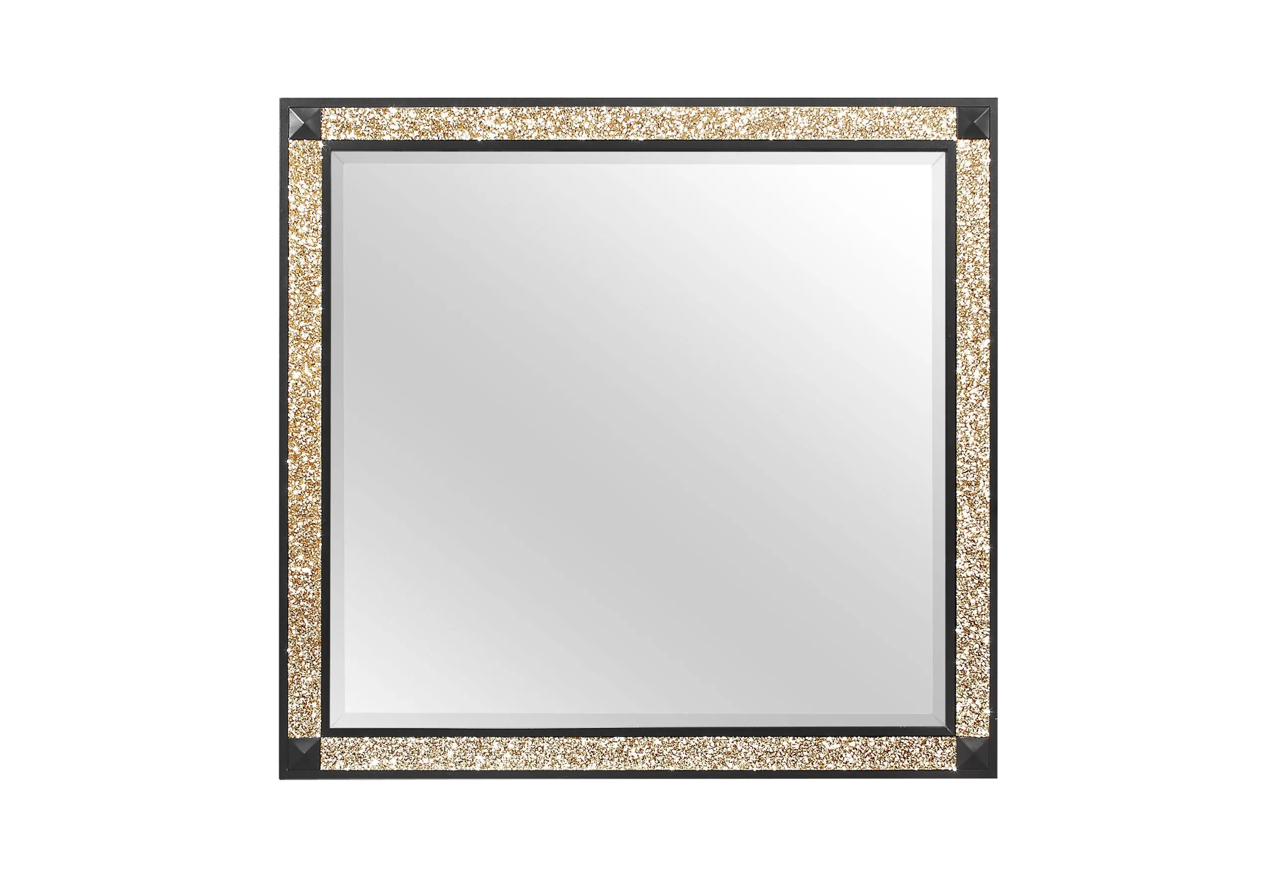 Blake Black/Gold Mirror - Stylish Reflection