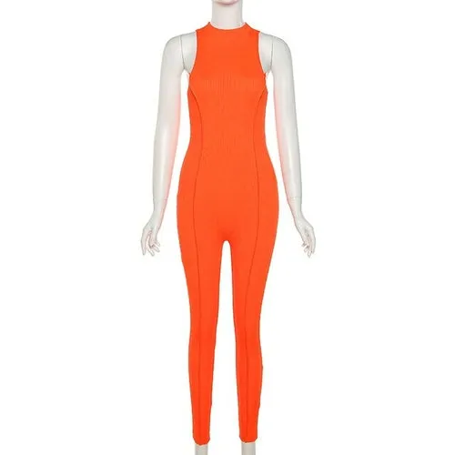 Bodycon Overall Sleeveless Jumpsuit