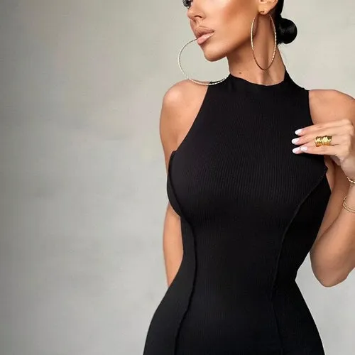 Bodycon Overall Sleeveless Jumpsuit