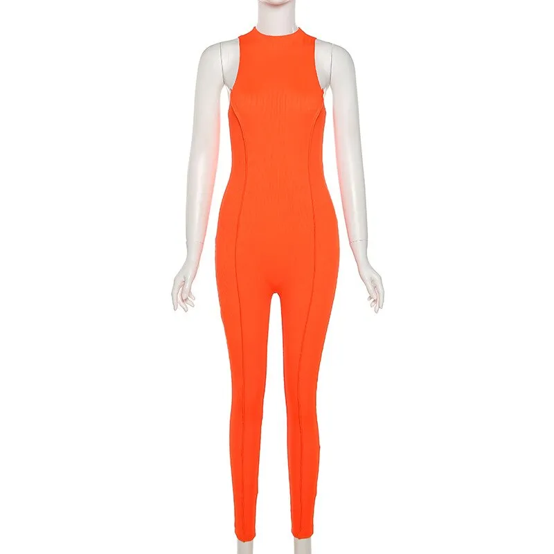Bodycon Overall Sleeveless Jumpsuit