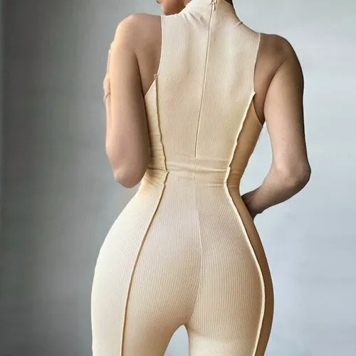 Bodycon Overall Sleeveless Jumpsuit