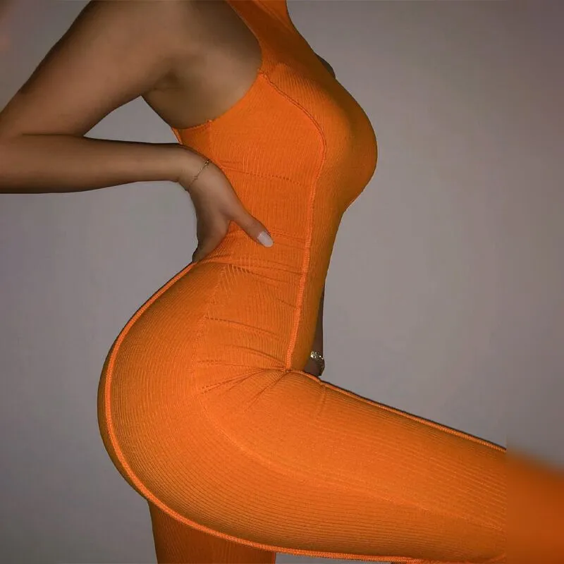 Bodycon Overall Sleeveless Jumpsuit