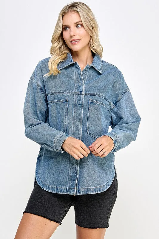 Carson Oversized Denim Shacket