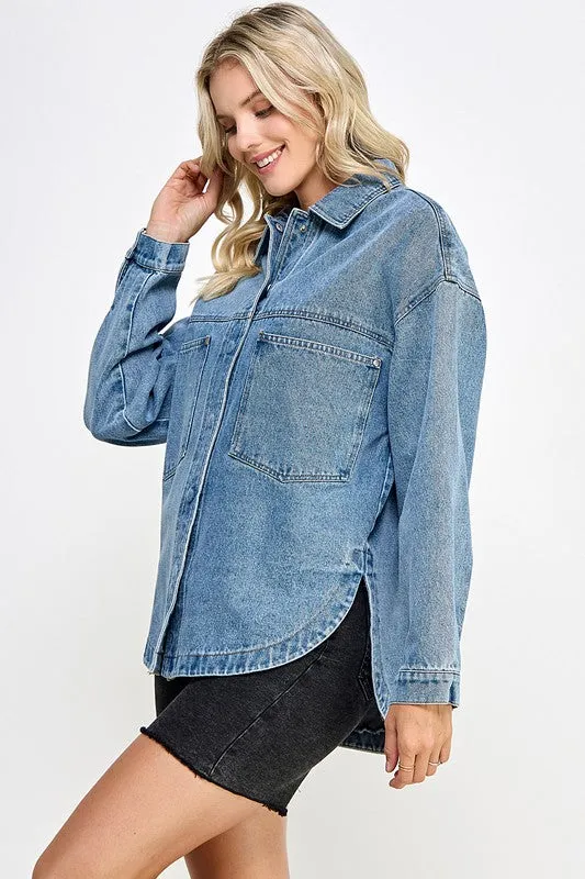 Carson Oversized Denim Shacket