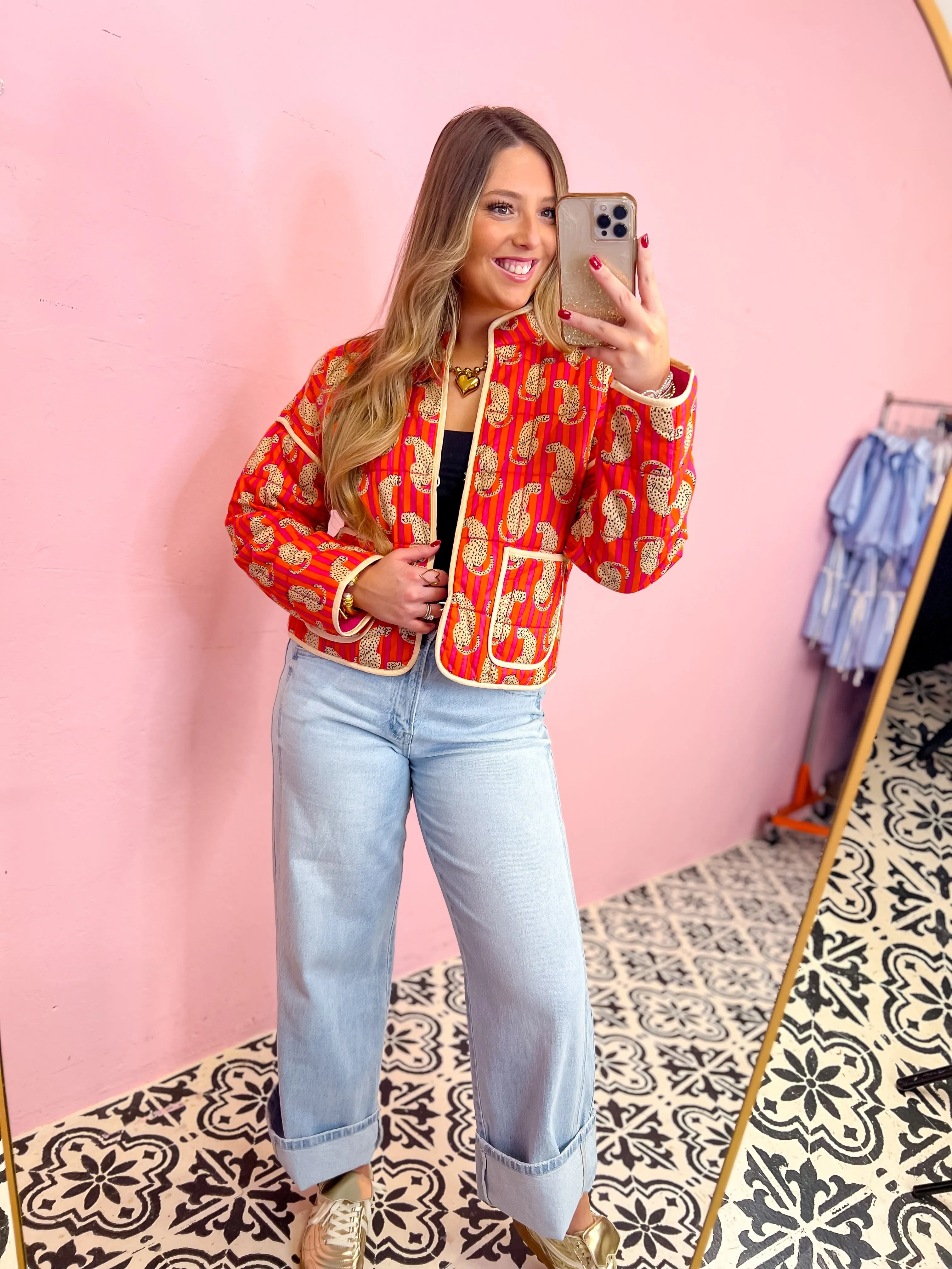 Cheetah Chic Quilted Jacket