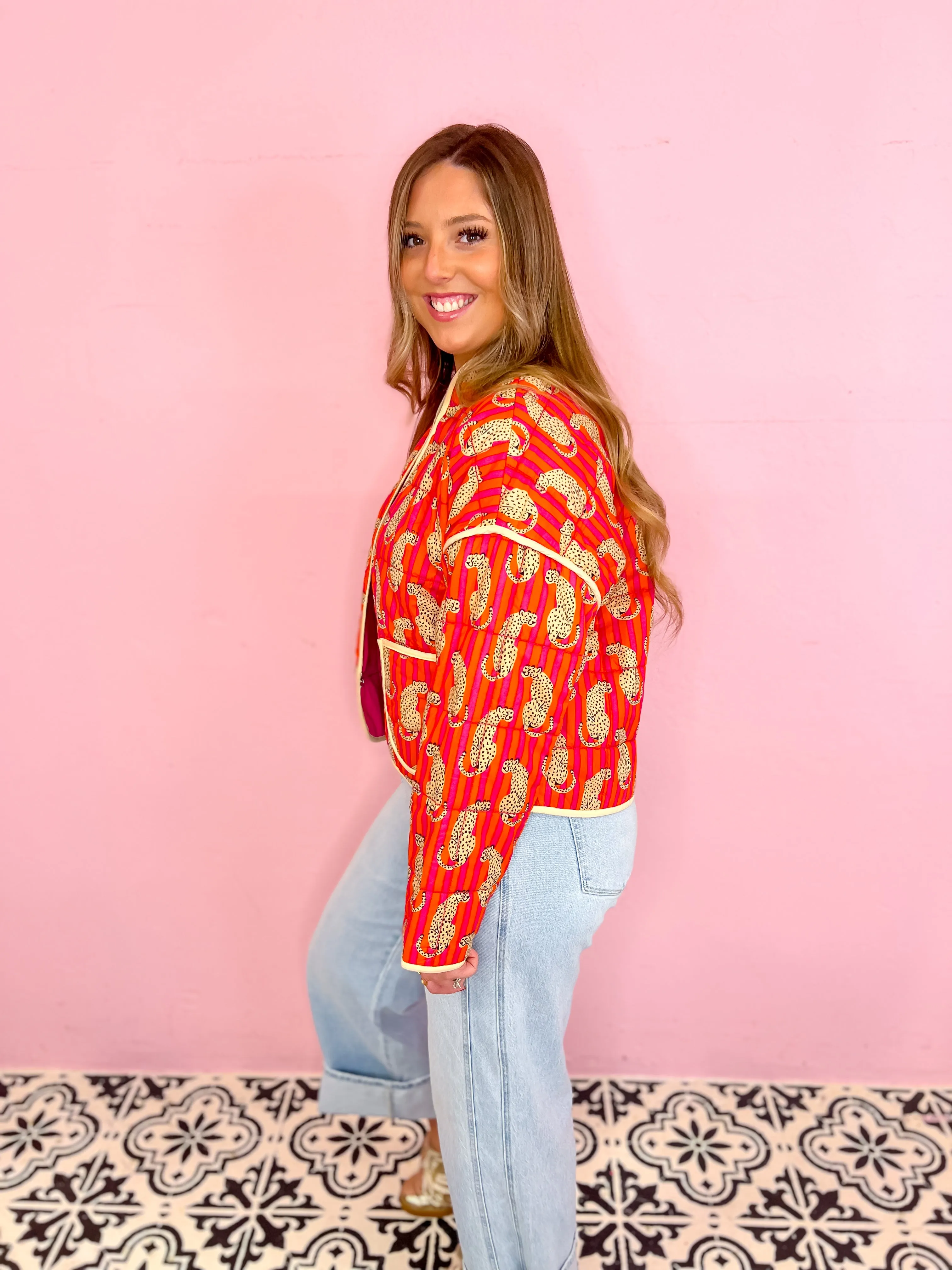 Cheetah Chic Quilted Jacket