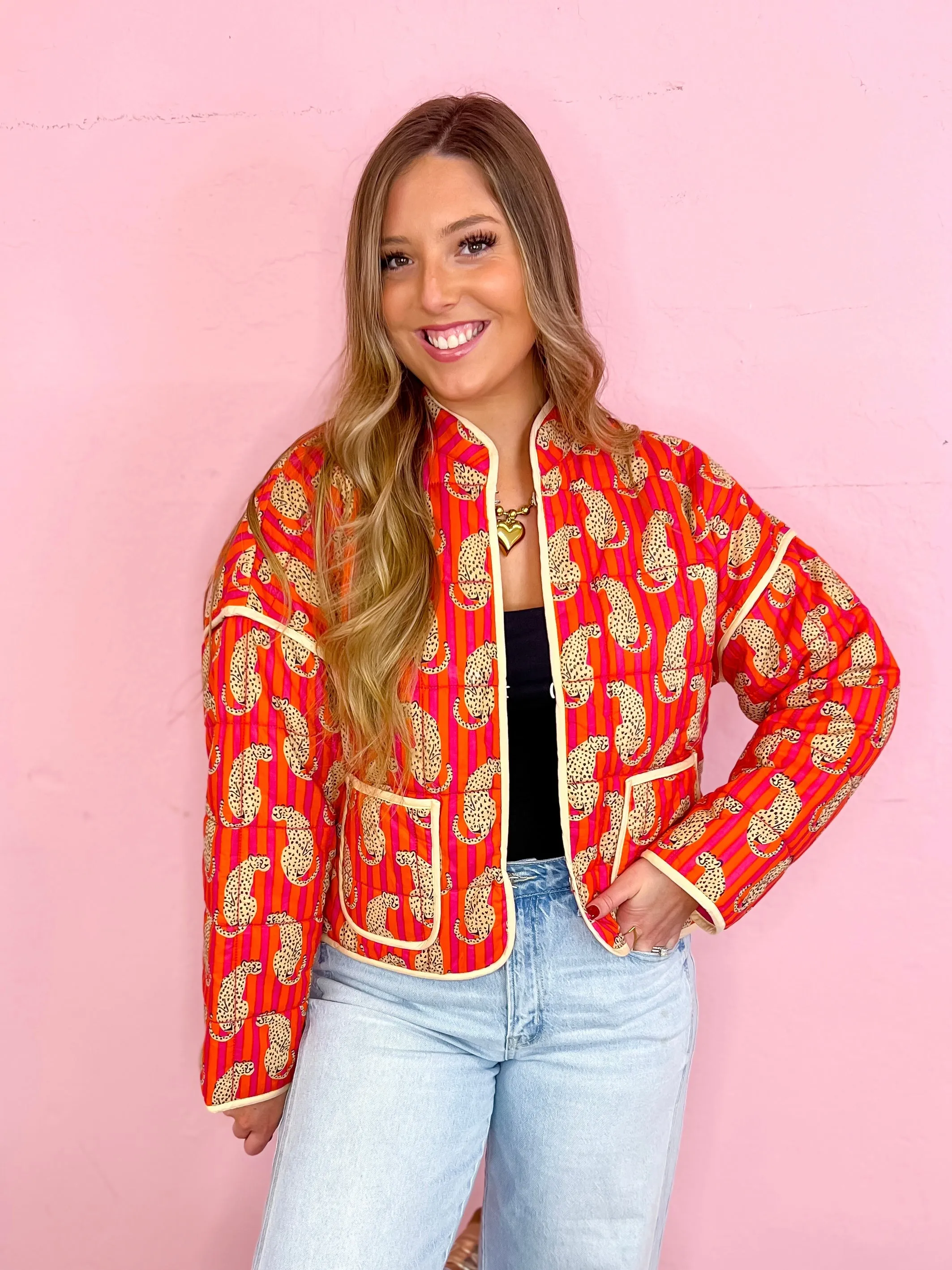 Cheetah Chic Quilted Jacket
