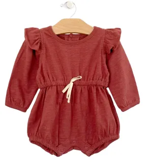 City Mouse Slub Shorty Romper - Paprika