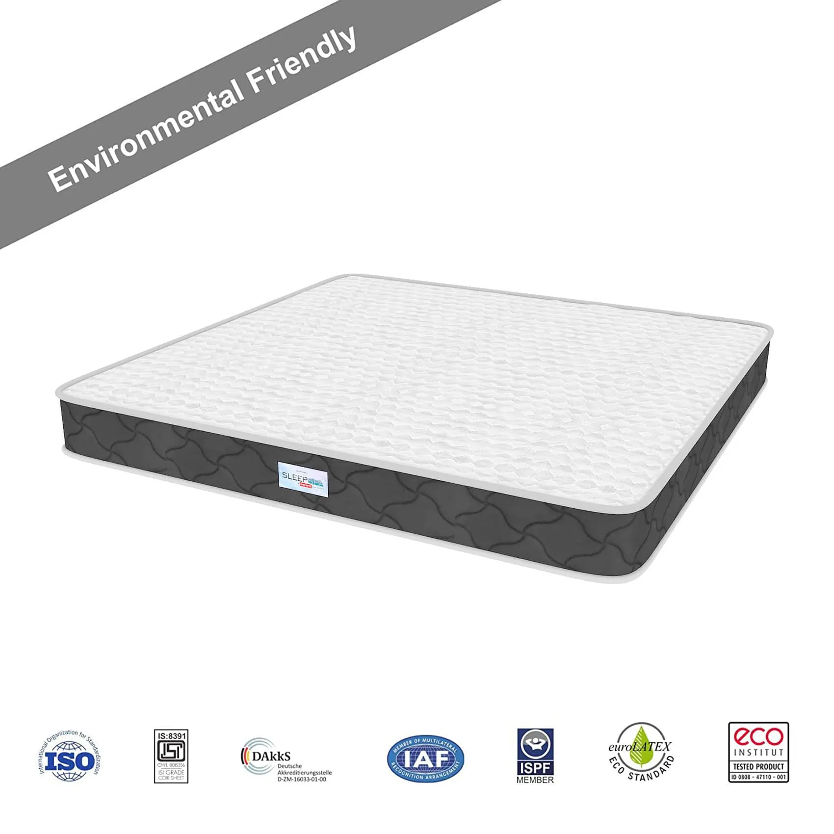 Coirfit 6-inch Single Size Natural COCOLATEX Coir & Latex Mattress with Milk Fiber Fabric (72X30X6, White)