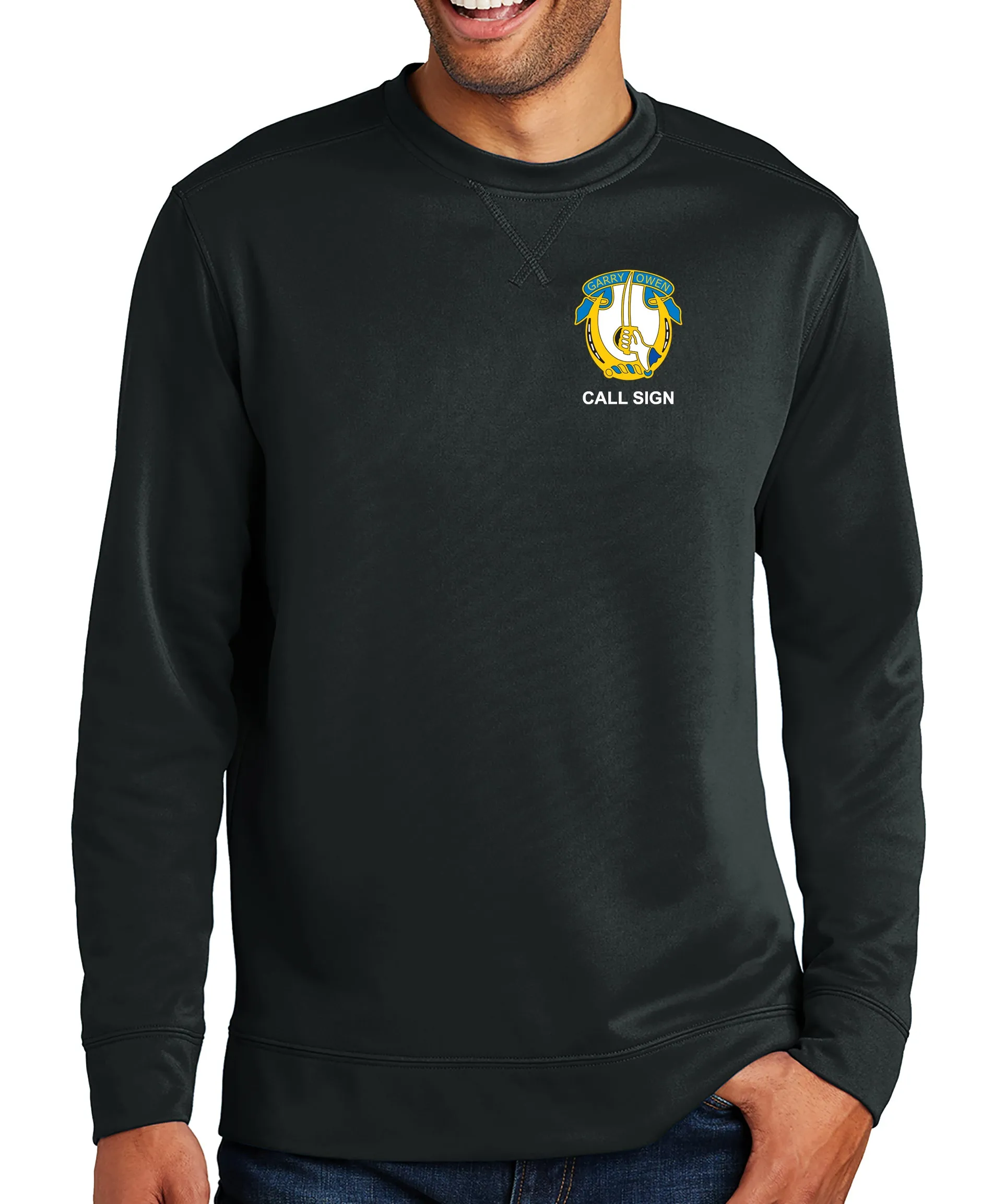 Color Polyester Crewneck Unisex Sweatshirt. This shirt IS approved for PT.