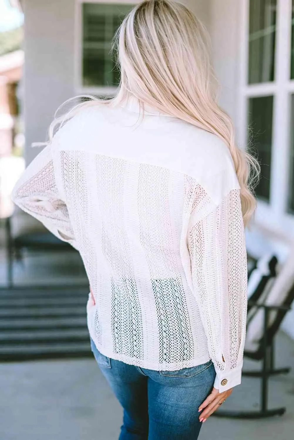 Comfy Fresh Button Down White Shacket