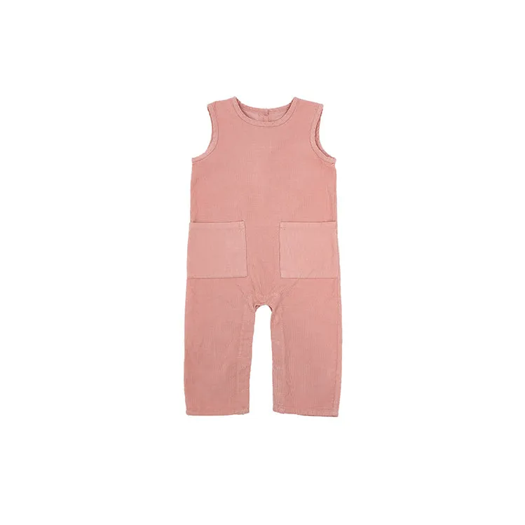 Corduroy Relaxed Overall - Pink - 6-18m