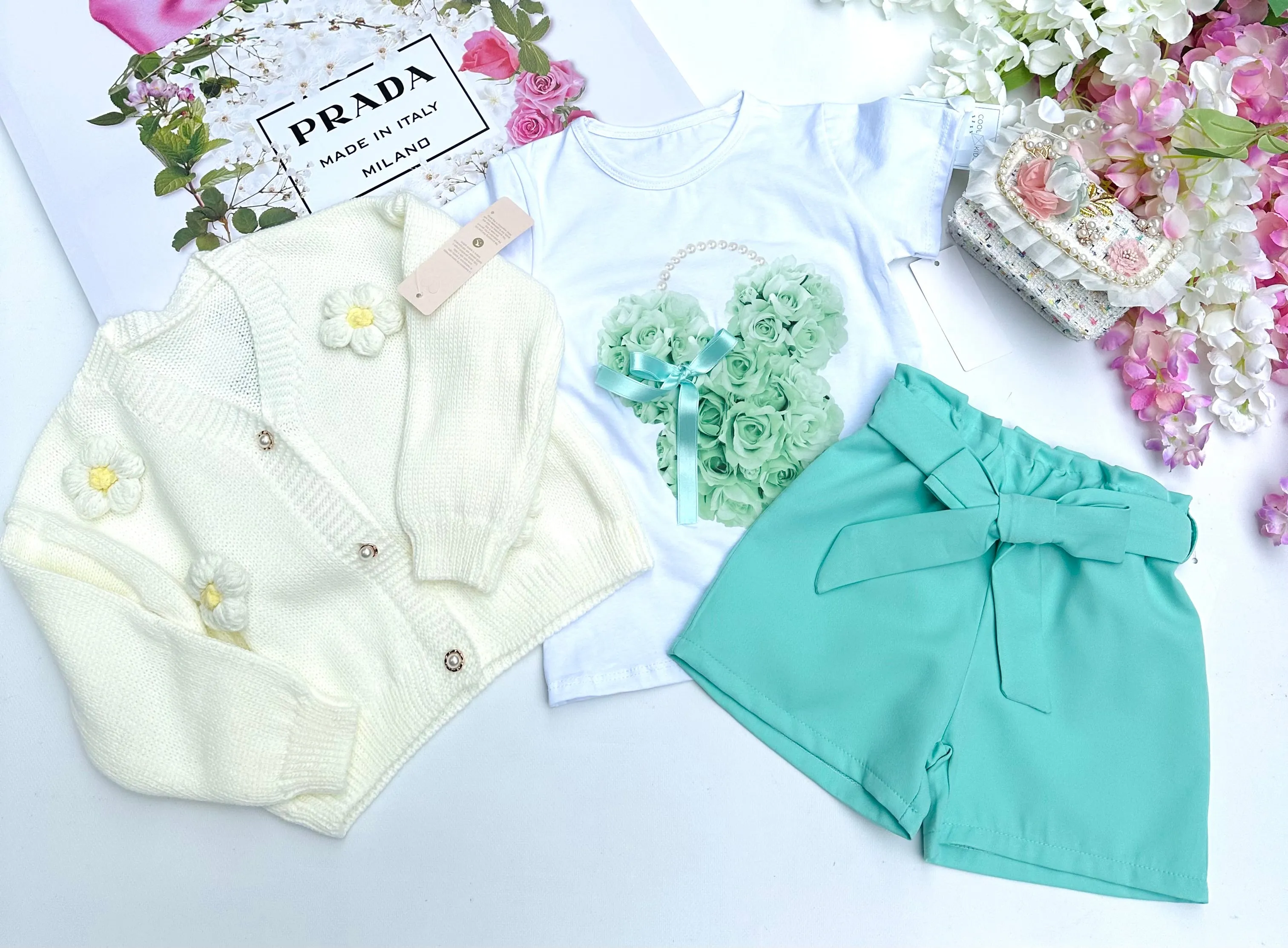 Cream flower jumper