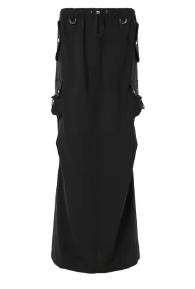 Crepe Cargo Maxi Skirt
